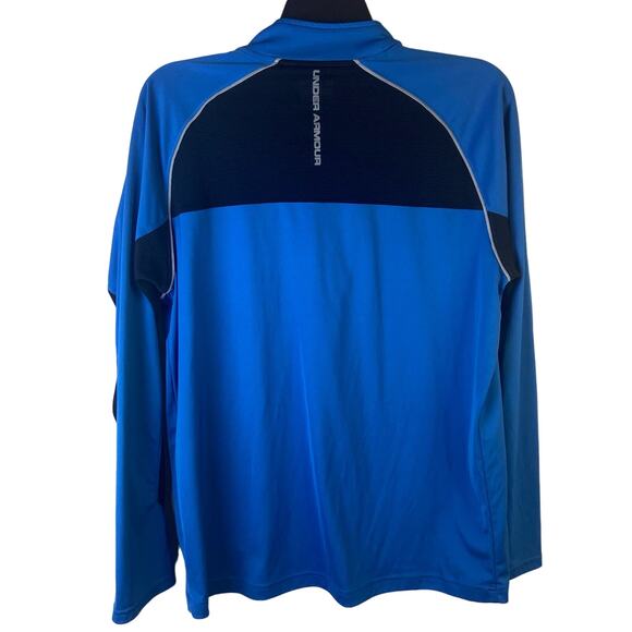 Under Armour Men Size XL AllSeason Running 1/4 Zip Blue Pullover Athletic Sport - Picture 3 of 10